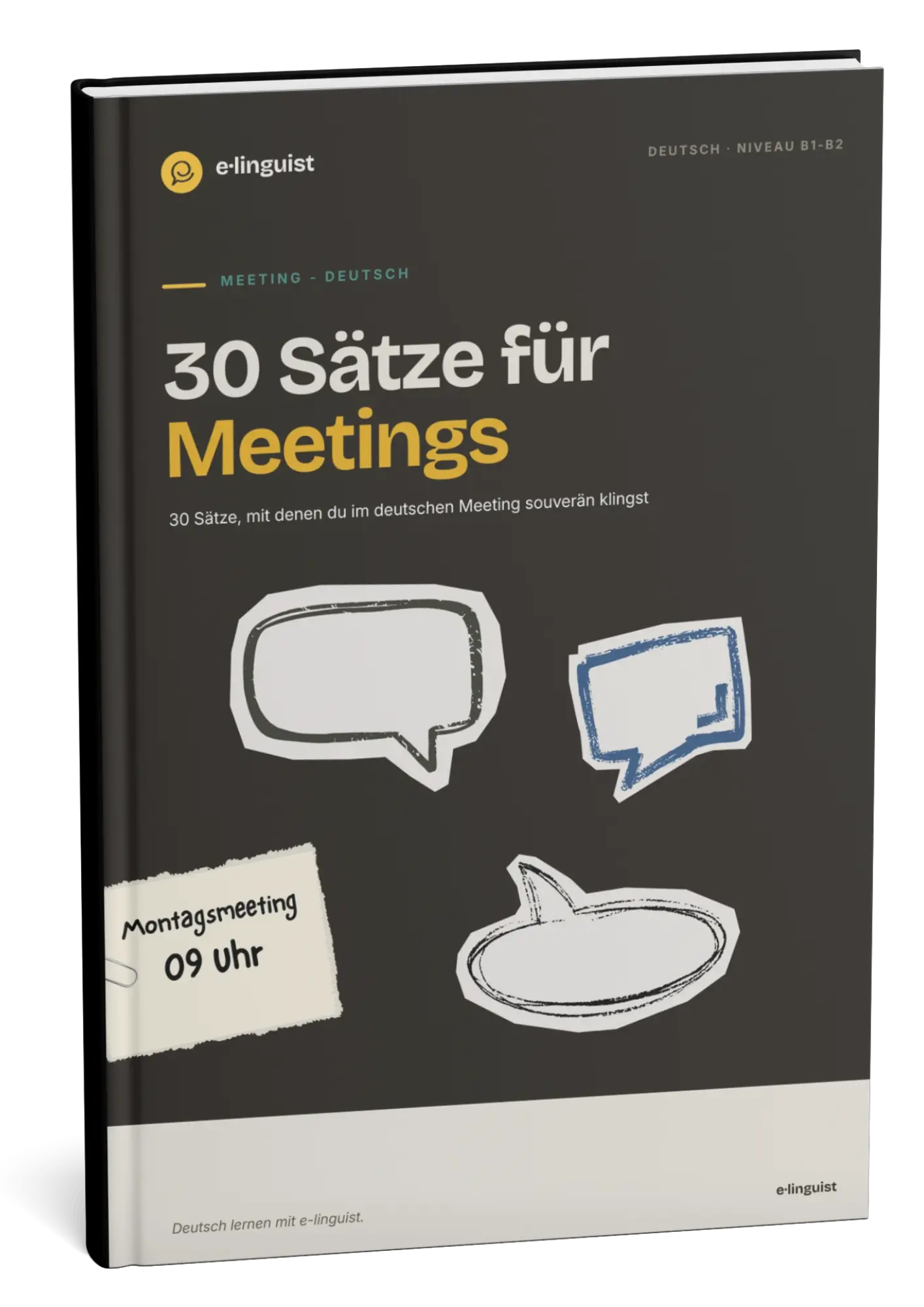 Cover des PDF: 30 Sätze für Meetings, Deutsch Niveau B1 bis B2